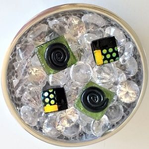 Swirl Polka Dots Artisan Earrings